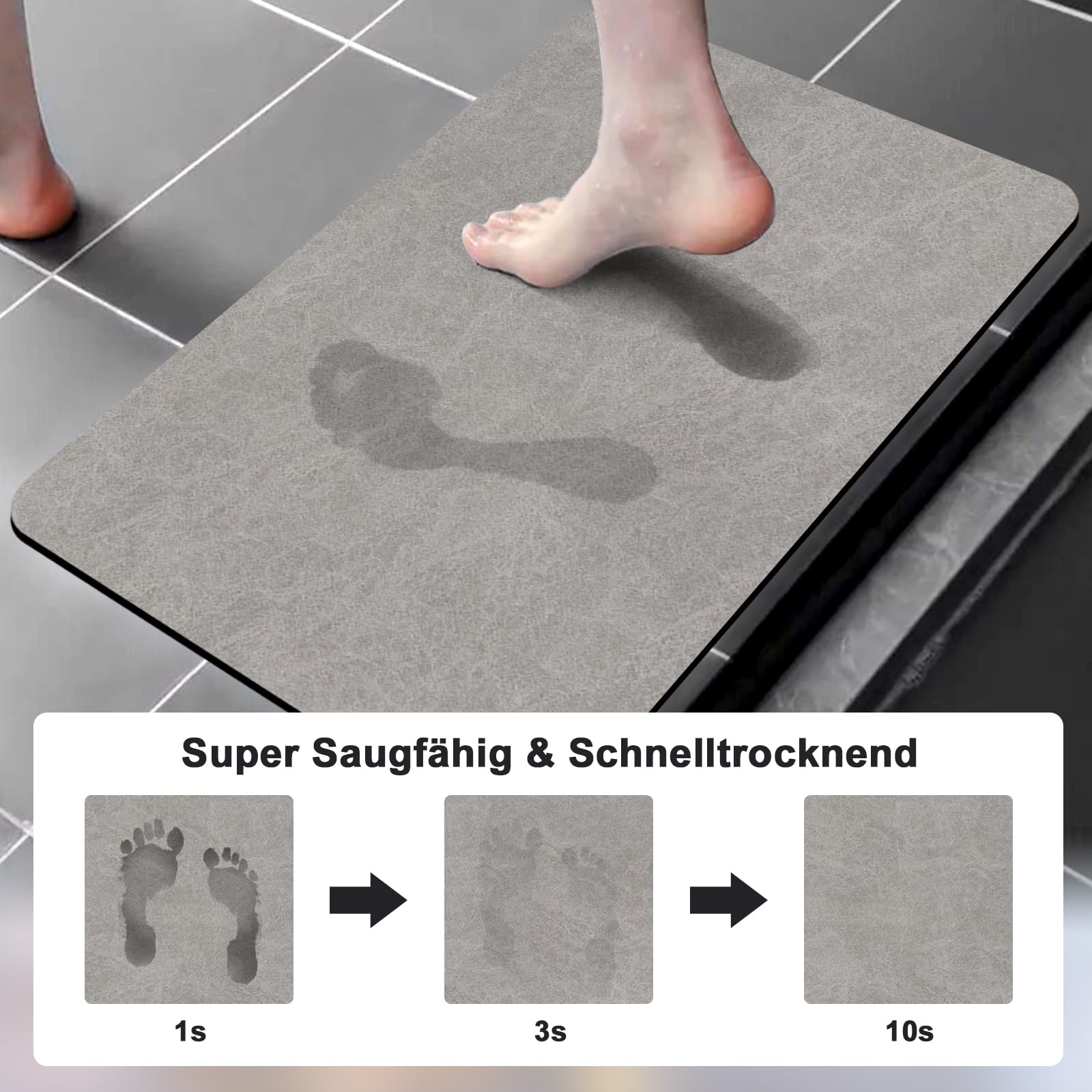 Rutschfeste Badematte (schnelltrocknend)